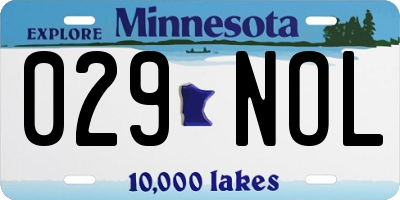 MN license plate 029NOL