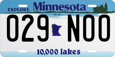 MN license plate 029NOO
