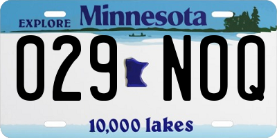 MN license plate 029NOQ