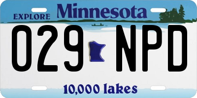 MN license plate 029NPD