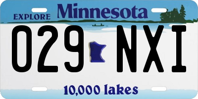 MN license plate 029NXI