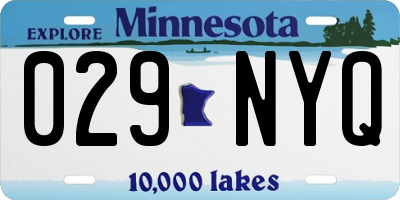 MN license plate 029NYQ