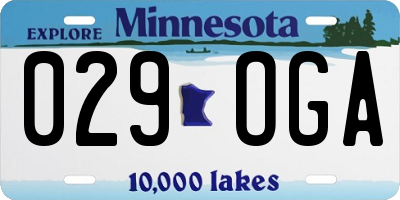 MN license plate 029OGA