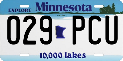 MN license plate 029PCU