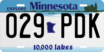 MN license plate 029PDK