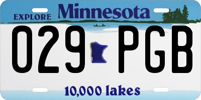 MN license plate 029PGB