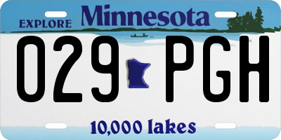 MN license plate 029PGH