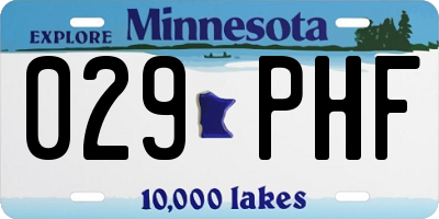 MN license plate 029PHF