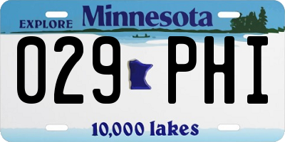 MN license plate 029PHI