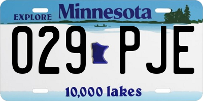 MN license plate 029PJE