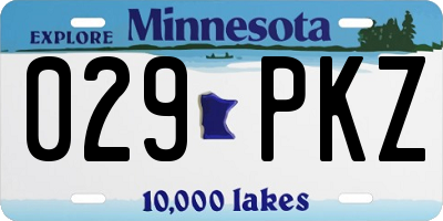 MN license plate 029PKZ