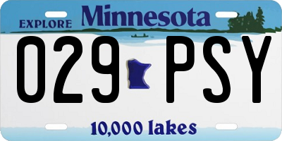 MN license plate 029PSY