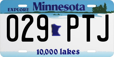 MN license plate 029PTJ