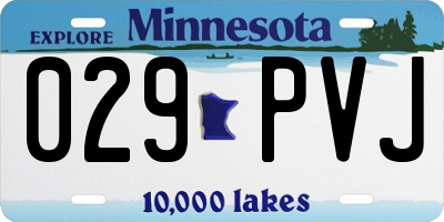MN license plate 029PVJ