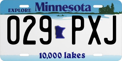 MN license plate 029PXJ