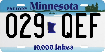 MN license plate 029QEF