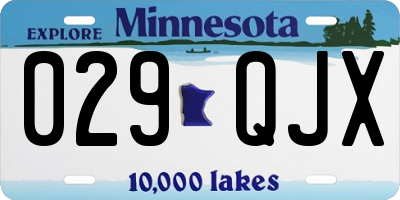 MN license plate 029QJX