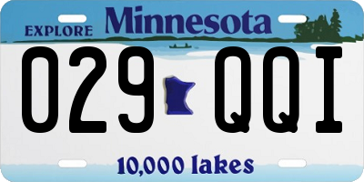 MN license plate 029QQI