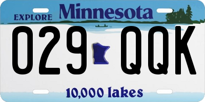 MN license plate 029QQK