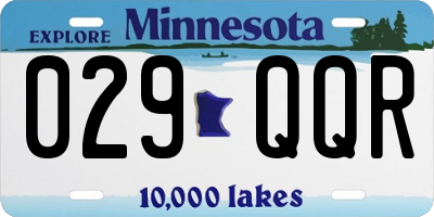 MN license plate 029QQR
