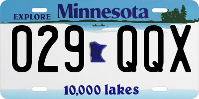 MN license plate 029QQX