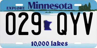 MN license plate 029QYV
