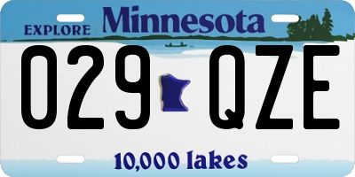 MN license plate 029QZE