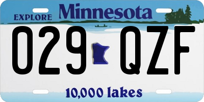 MN license plate 029QZF