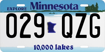 MN license plate 029QZG
