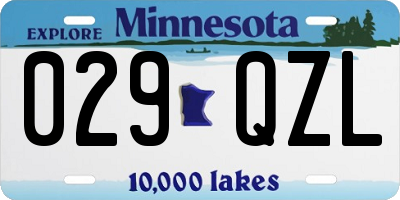 MN license plate 029QZL