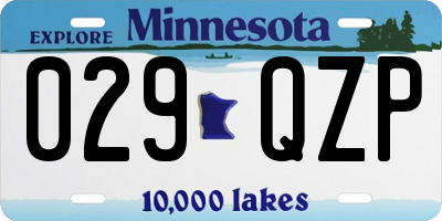 MN license plate 029QZP