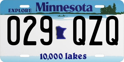 MN license plate 029QZQ