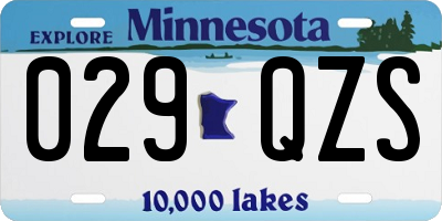 MN license plate 029QZS