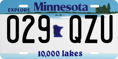 MN license plate 029QZU