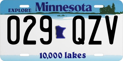 MN license plate 029QZV