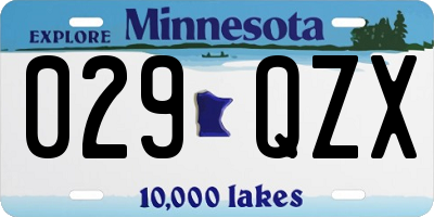 MN license plate 029QZX