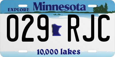 MN license plate 029RJC