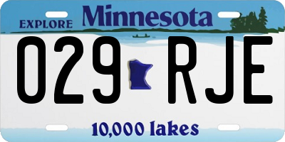 MN license plate 029RJE