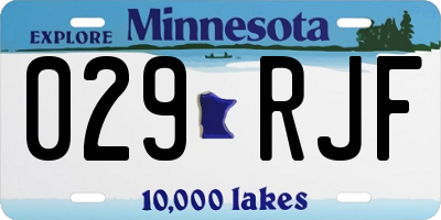 MN license plate 029RJF