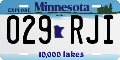 MN license plate 029RJI