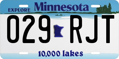 MN license plate 029RJT