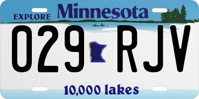 MN license plate 029RJV