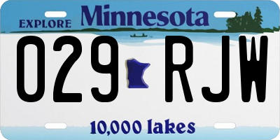 MN license plate 029RJW