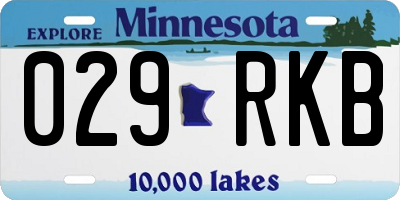 MN license plate 029RKB