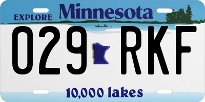MN license plate 029RKF