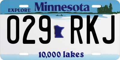 MN license plate 029RKJ