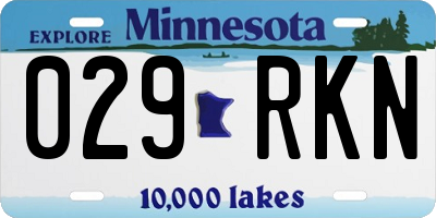 MN license plate 029RKN