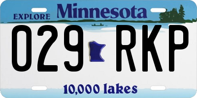 MN license plate 029RKP