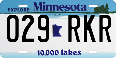 MN license plate 029RKR
