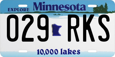 MN license plate 029RKS
